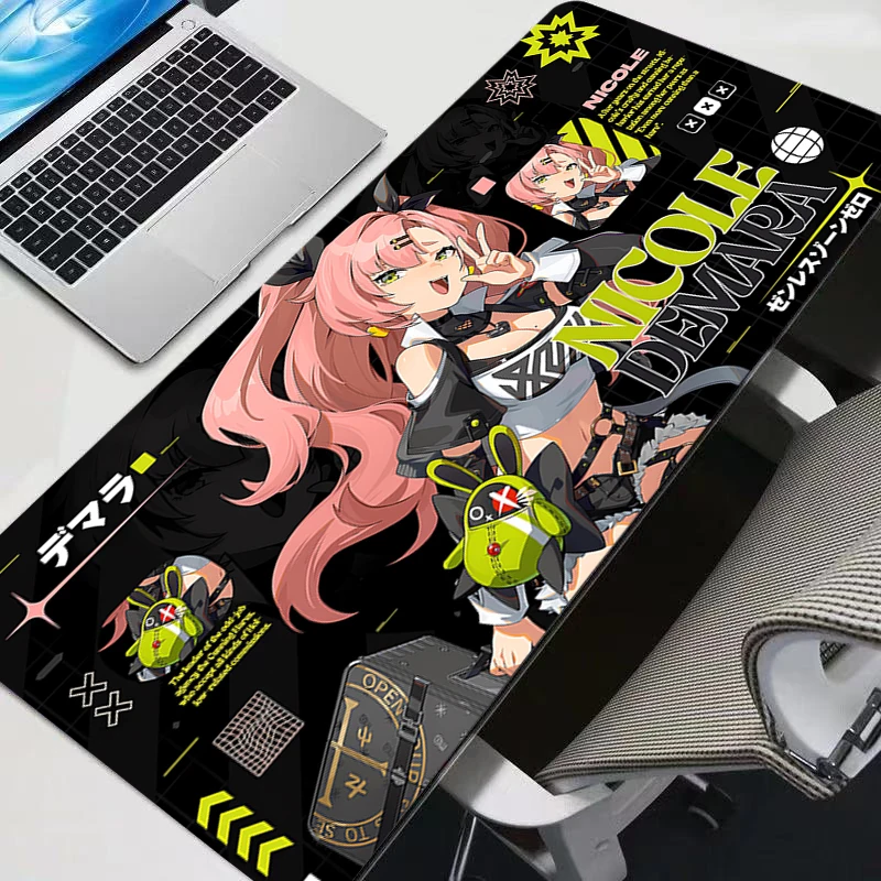 Herný počítač MousepadPad Zenless Zone Zero nicole demara Nový playmat prírodný gumový gumový kancelársky koberec počítačový podložka pre lol