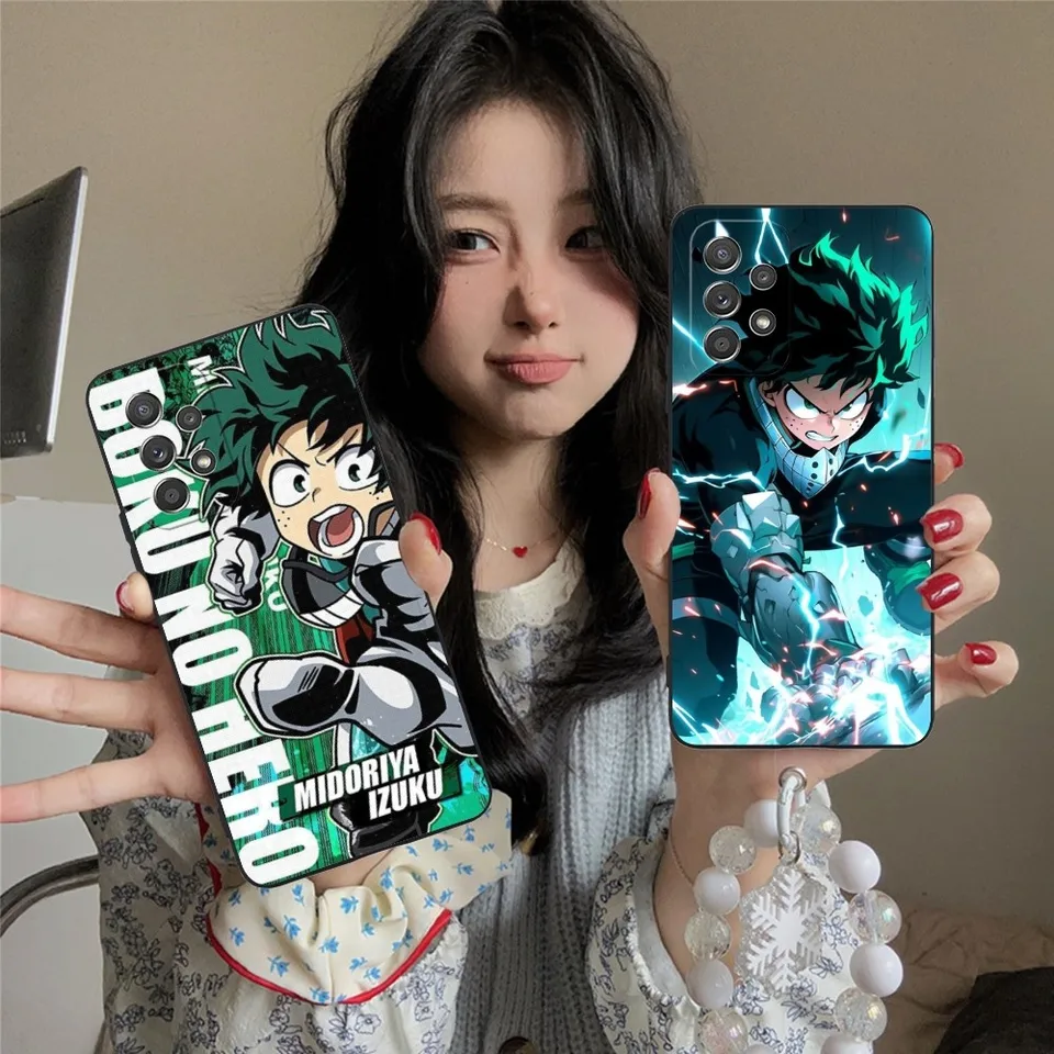 Hero Midoriya Izuku Puzdro pre mobilný telefón pre Samsung Galaxy A91 70 54 53 52 34 24 21 Poznámka 20 10 M54 Plus Ultra 5G Black Cover Funda