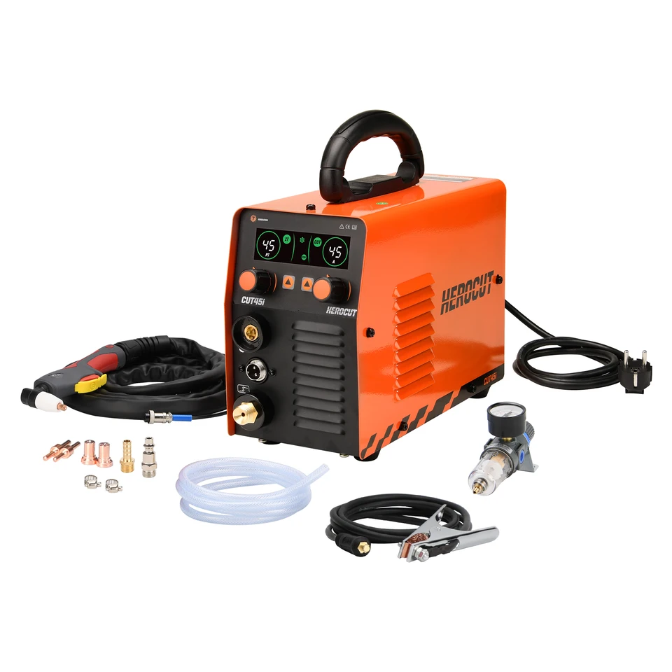 Herokut Cut45i IGTB Inverterov plazmová rezačka, 220 V 45Amps Plazmový strihový stroj, maximálna hrúbka rezania až do 12 mm