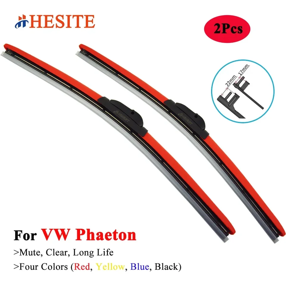 Hesite Colorful Wiper Blades pre Volkswagen VW Phaeton 3d 4Motion Sedan 2002 2005 2008 2011 2011 2012 2013 2015 2016