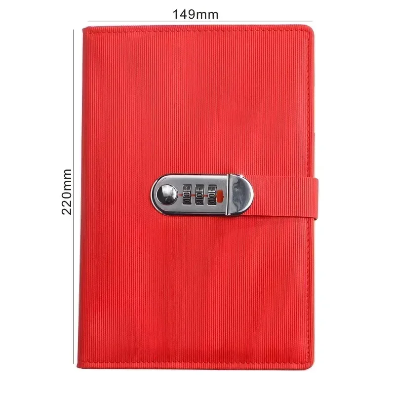 Heslo Lock Retro Book Notebook Denník Nový s slovným slovom