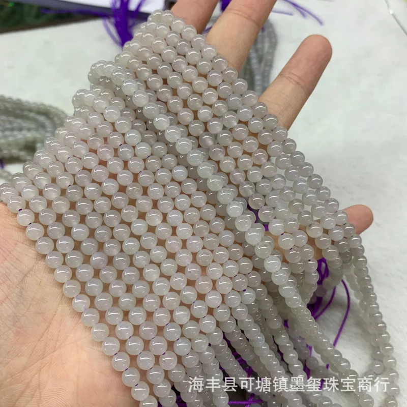Hetian Qinghai Material Smokey Violet 5 MM108 Buddha prívesok Neispellány dlhý reťaze