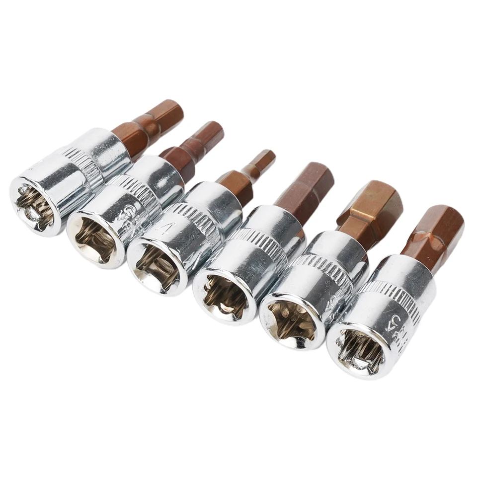 Hex Head Screwdriver Bit H3 H4 H5 H6 H7 H8 1/4 palca Priemeterdrive Socket Ratchet Socket Wrench Adapter ručný náradie