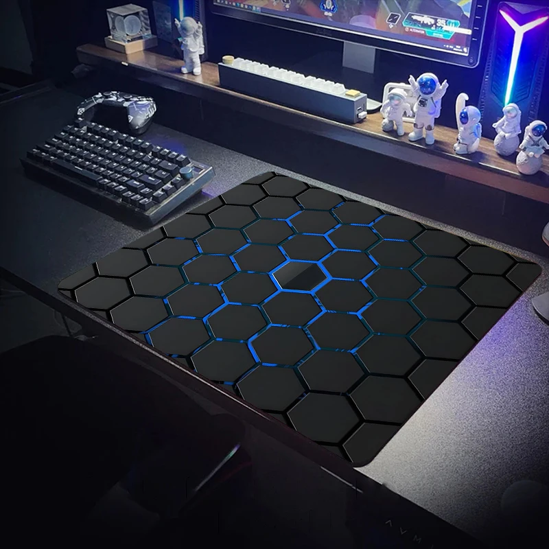 Hexagon Mouse Pad Gaming Accessories Notebook Gamer Computer Mat Aestetic Office Table Table Cushion 900x400 450x400 koberec