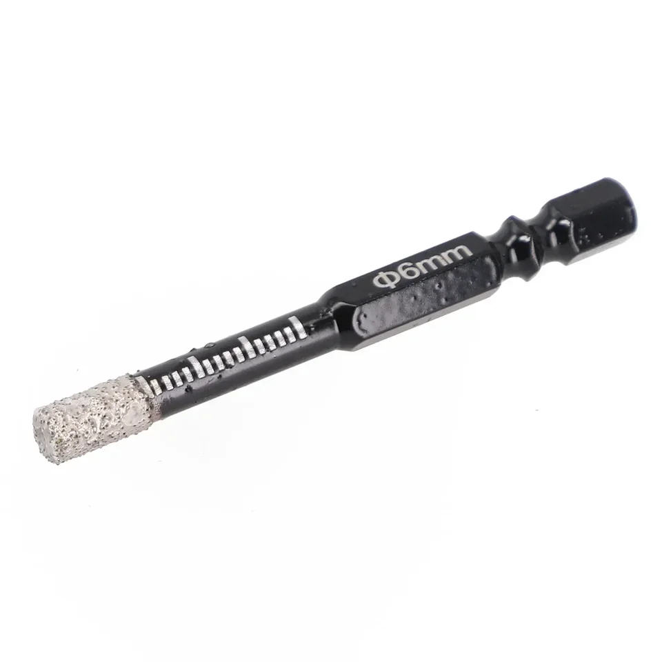 Hexagonálna stopka Brazned suchej keramickej dlaždice Diamond vŕtačka bit 5-16 mm otvor na mramorový keramický žulový porcelánový pohár píl