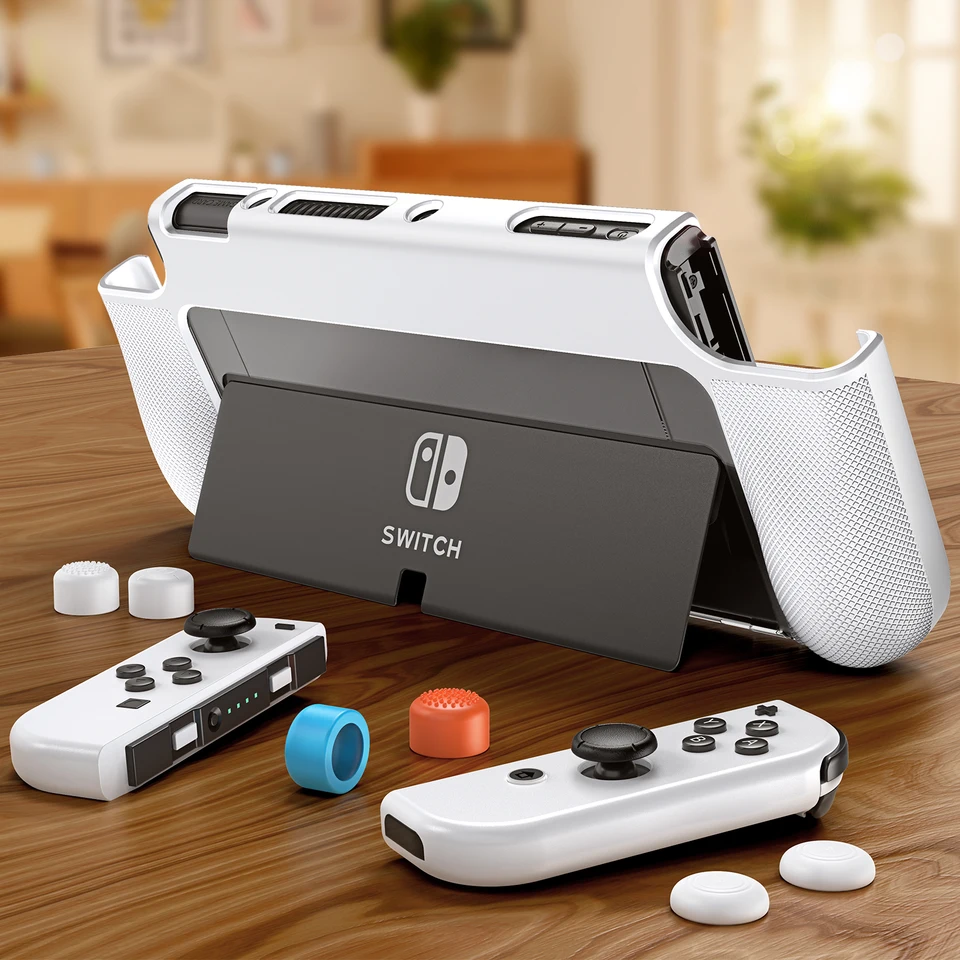 Heystop Dockabble Case pre prepínač OLED model, TPU a PC Ochranné puzdro kompatibilné s prípadom krytu OLED Nintendo Switch OLED