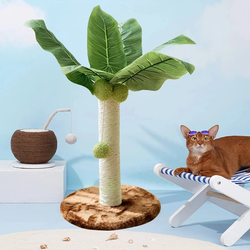 Hfil-cat poškriabanie stĺpika pre mačky strom Catcus Cat Scratcher stĺpce hračky roztomilé mačiatko mačiatko sisal lano škrabance s upútavkou na loptu