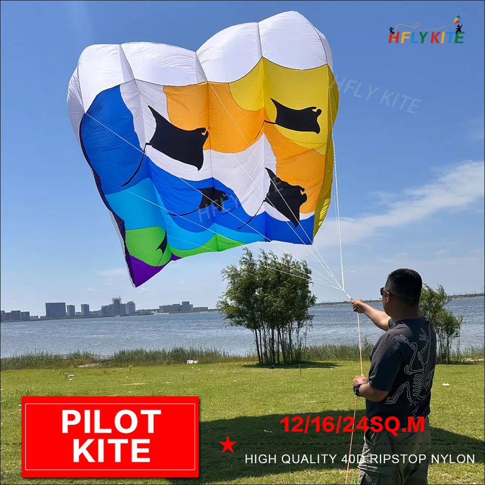 Hflykit Rays Pilot draka 40D Ripstop Nylon Soft Inftatable Kite