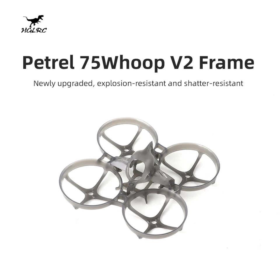HGLRC Petrel 75 mm V2 Ultra-Light Indoor Rám pre FPV freestyle 75 mm TinyWhope 1s 2s Drones DOY diely