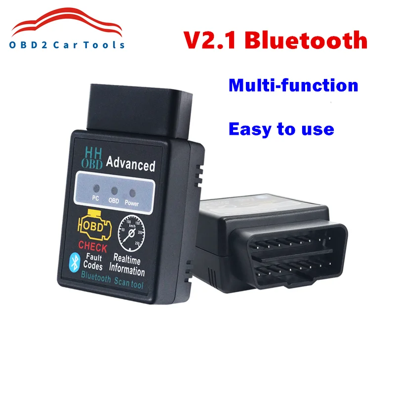 HHOBD Advanced ELM327 Bluetooth OBD2 v2.1 Skontrolujte chybové kód vymazať problémy HH OBD v2.1 Diagnostický nástroj na skener kódu
