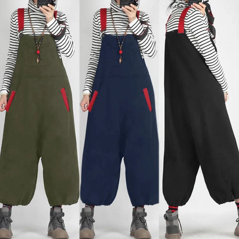 Hi-módne dámske kombinézy voľné dungarees dámy Cami Romper PlaySuitsuit Sucksuit Jenner Nicki Minaj ženy šnurovanie. Kombinéza S-5XL