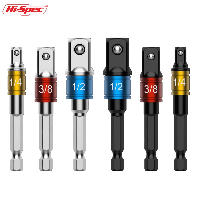 Hi-Spec Impact Socket Adapter set s držiakom pre račňové kľúče obsahuje 1/4, 3/8 a 1/2 palca možnosti