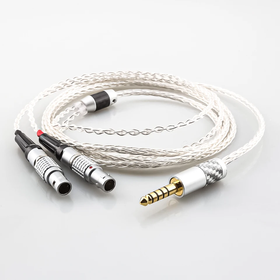 HIFI 2,5 mm/3,5 mm/4,4 mm XLR Mužský striebro kométa Taiwan 7n Litz UPABUD Kábel pre fokálne utópiu slúchadlá slúchadiel