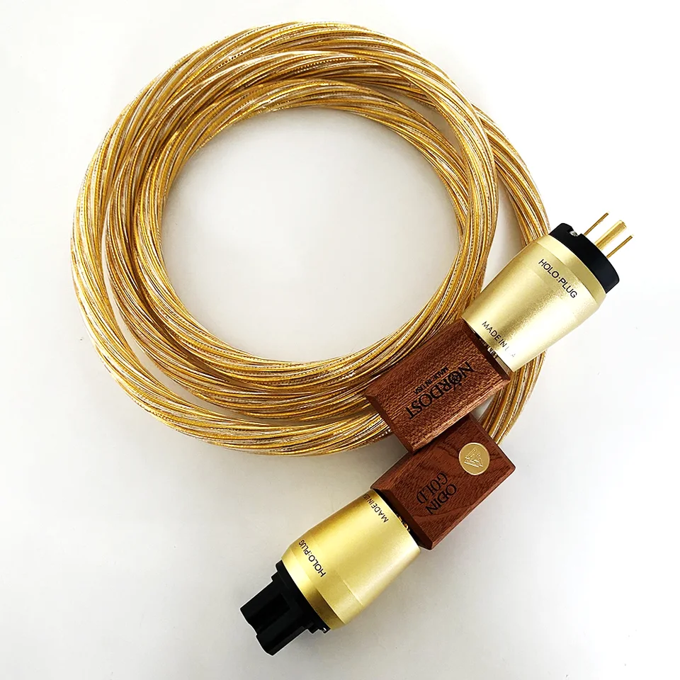 HiFi Nordost Odin2 Gold Power Cable Eu US Schuko C15 15A Audio Wire Fever OCT Zmiešaný strieborný napájací kábel pre zosilňovač filtra