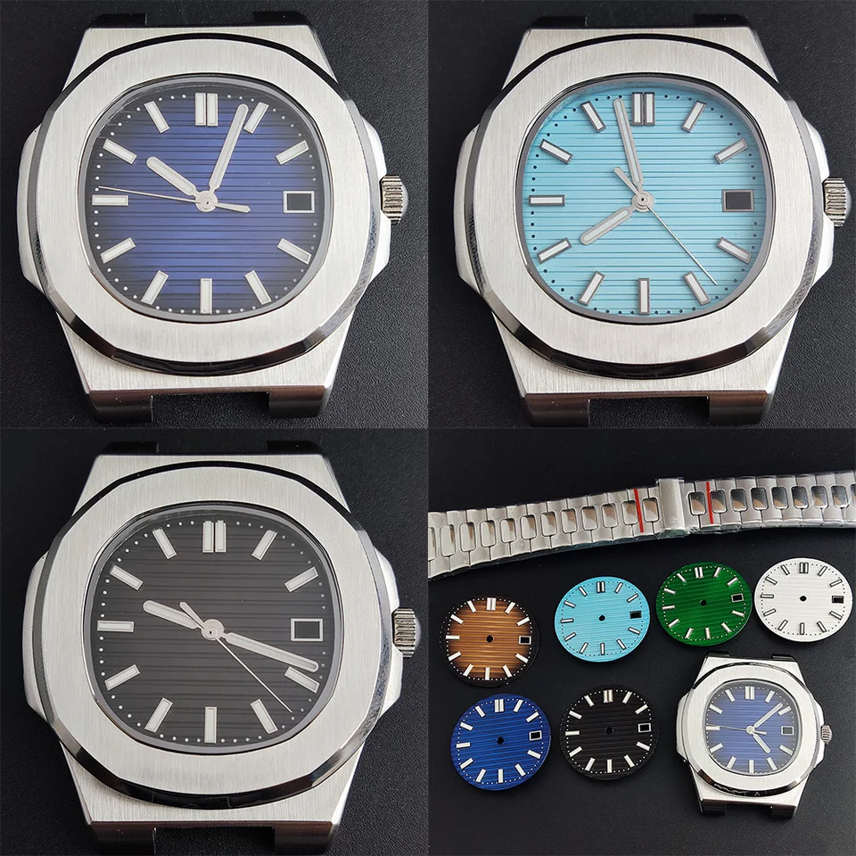 High End 39 mm vodotesné puzdro Men hodinky príslušenstvo zafírové sklo z nehrdzavejúcej ocele NH 35 NH36 PUSE