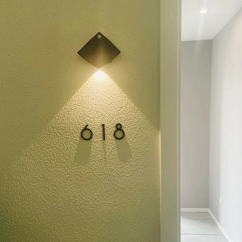 High-end 3D stereoskopické akrylové číslo dvere číslo krištáľové slovo anglický list kreatívny hotel hotel bytovej miestnosti