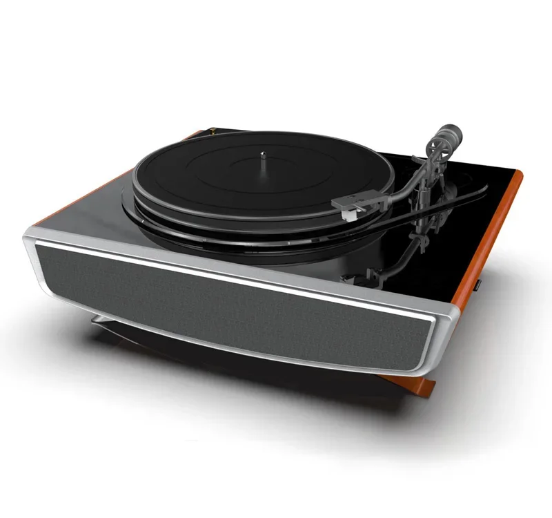 High-end Modern Wooden HiFi Retro 3 Speed ​​Record Player W/FM Radio/Blue-zub a vstavaný stereofónny reproduktorový gramofón Viny