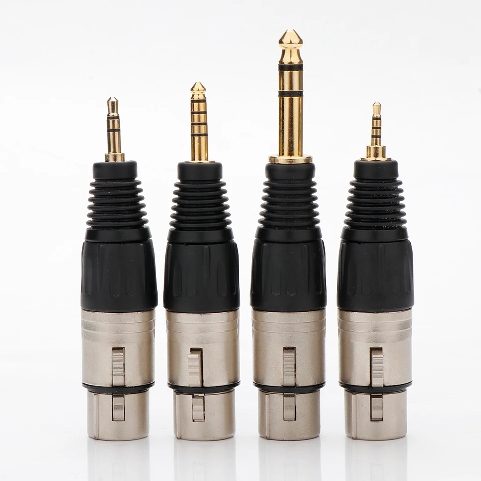 High-end Neutrik HiFi Audio 6.35/3,5/4,4/2,5 mm muž na 4-kolík XLR Sámny adaptér Zlaté vyvážené konektory pre slúchadlá TRS