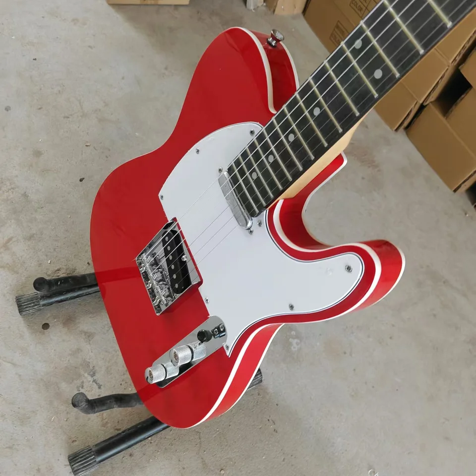 High-end Red Electric Guitar, veľmi špičková a elegantná, s vynikajúcim profesionálnym výkonom.