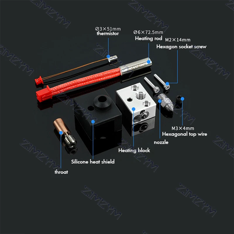 High Temp Pro Ender-3 S1 HOTEND BI-Metal Heatbreak hrdlo 3D tlačiareň tlačiareň j-head pre ender 3 S1 3D TLAČNÉ PRÍSLUŠENSTVO