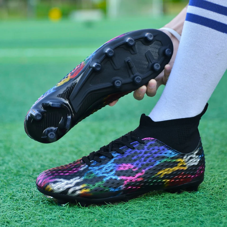 High Top futbalové topánky Men futbalové topánky Non Slip Boys tenisky Futsal Field Cleats Trend mládežnícky tréning