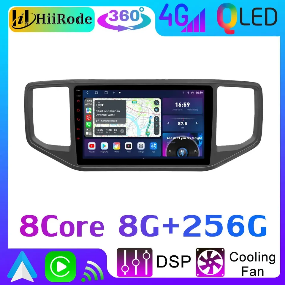 HiiRode Android 12 8g+256g Car Auto Radio Multimedia Video Player pre Volkswagen VW Amarok 2016-2022 Auto GPS CarPlay 4G SIM WiFi DSP