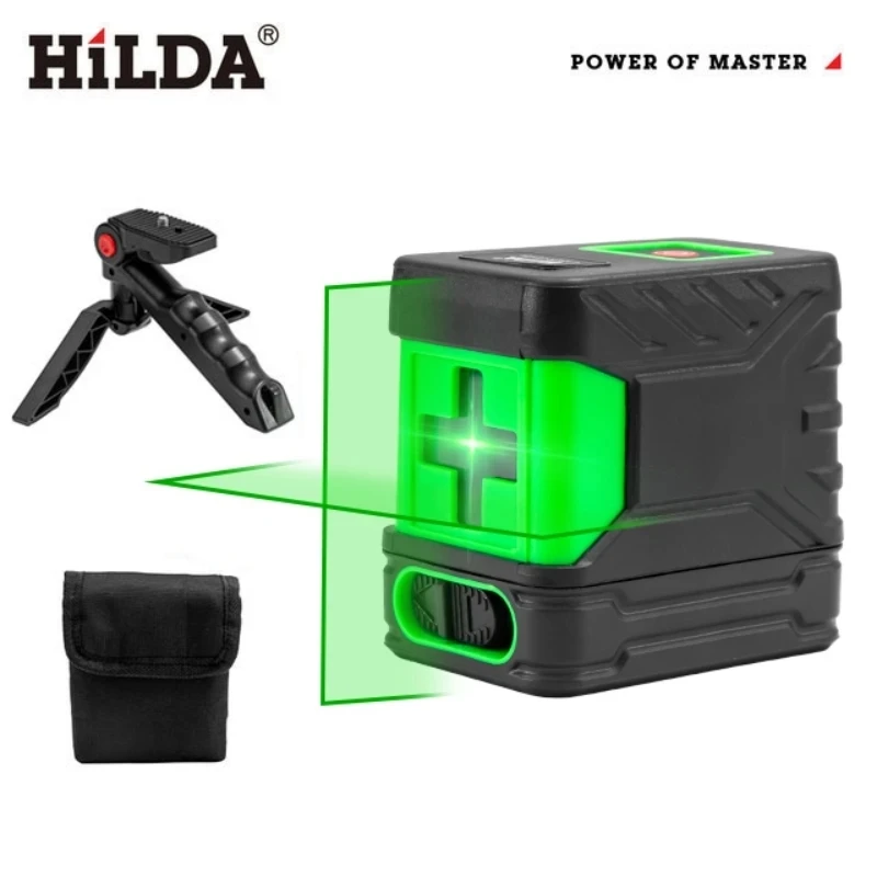 Hilda 2-line samohybné zelené lúčové laserové prístroj