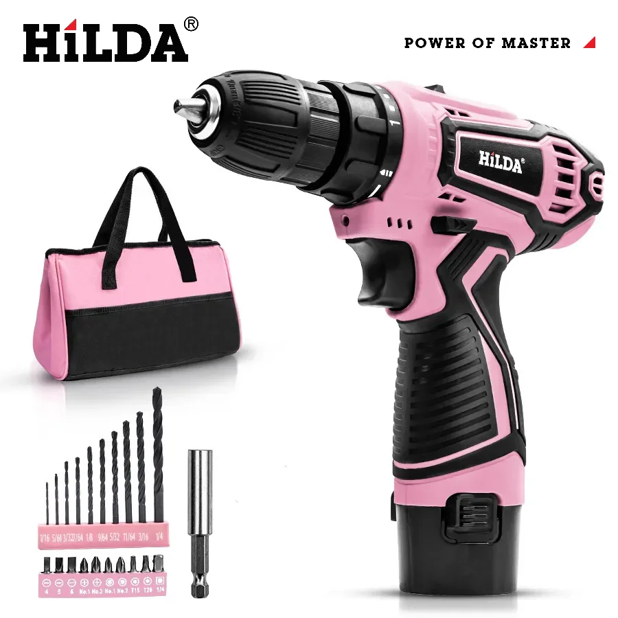 Hilda Electric vŕtačka 12V bezdrôtový vŕtací vŕtací elektrický skrutkovač