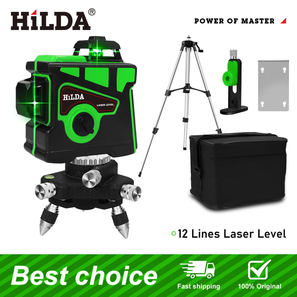 Hilda Laser Level 12 riadky 3D úroveň Self-Tvorba