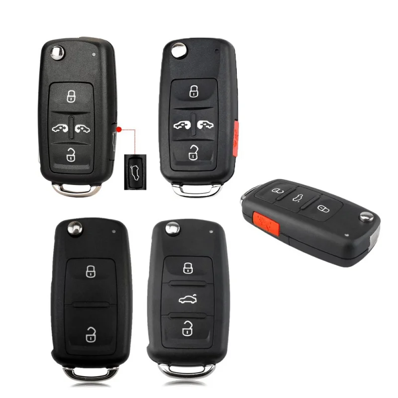 Hindley 2/3/4/5 Tlačidlo Skladanie diaľkového kľúča s rýchlym vozidlom FOB FOB pre VW Polo Golf MK6 Tiguan Touareg 202AD 202H 202Q