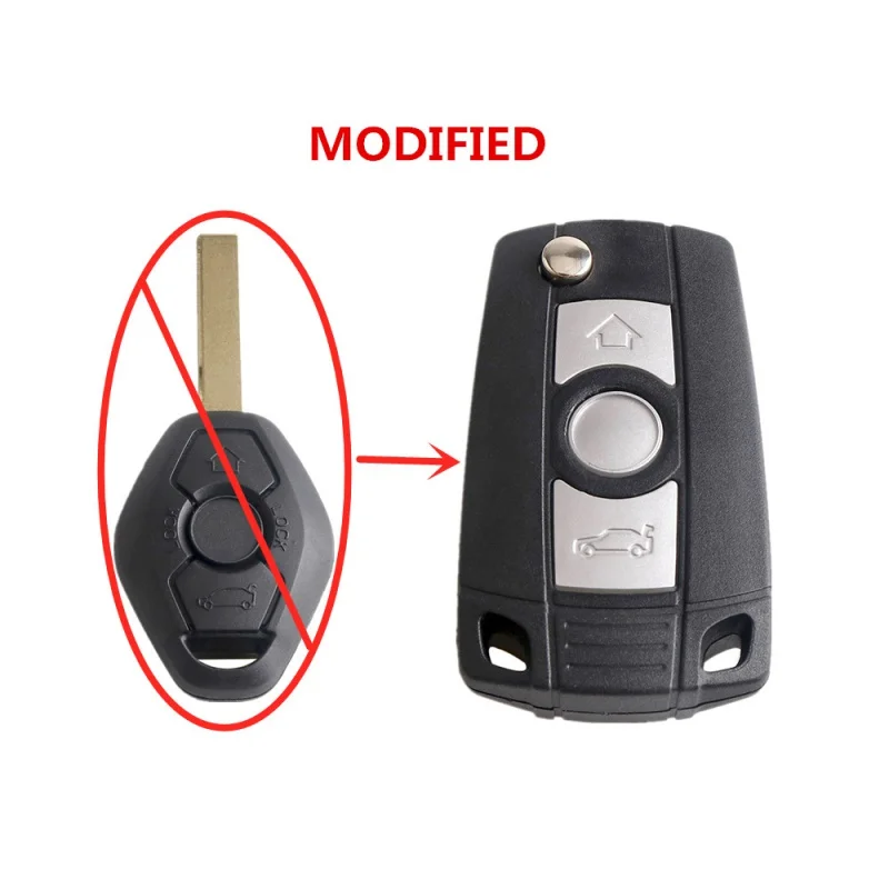 Hindley Flip Key Shell pre BMW E36 E38 E39 E46 E53 E60 E61 E63 E64 E81 E83 E85 E86 1/3/5/5/7 Series X3 X5 Z3 Z3 Vzdialený prípad FOB Case
