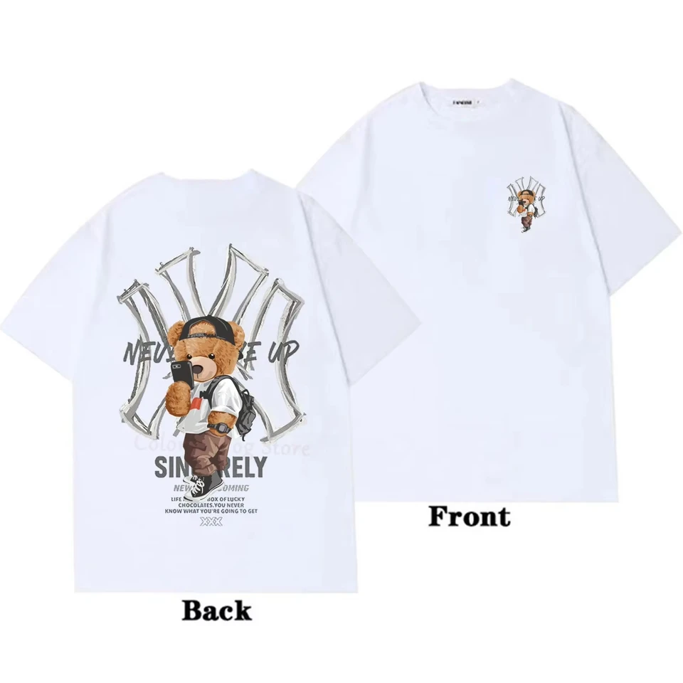 Hip hop grafické tlačené tričko muži žena s krátkym rukávom módne tričko Vintage O-krk nadmerne veľkým bavlneným tričkom