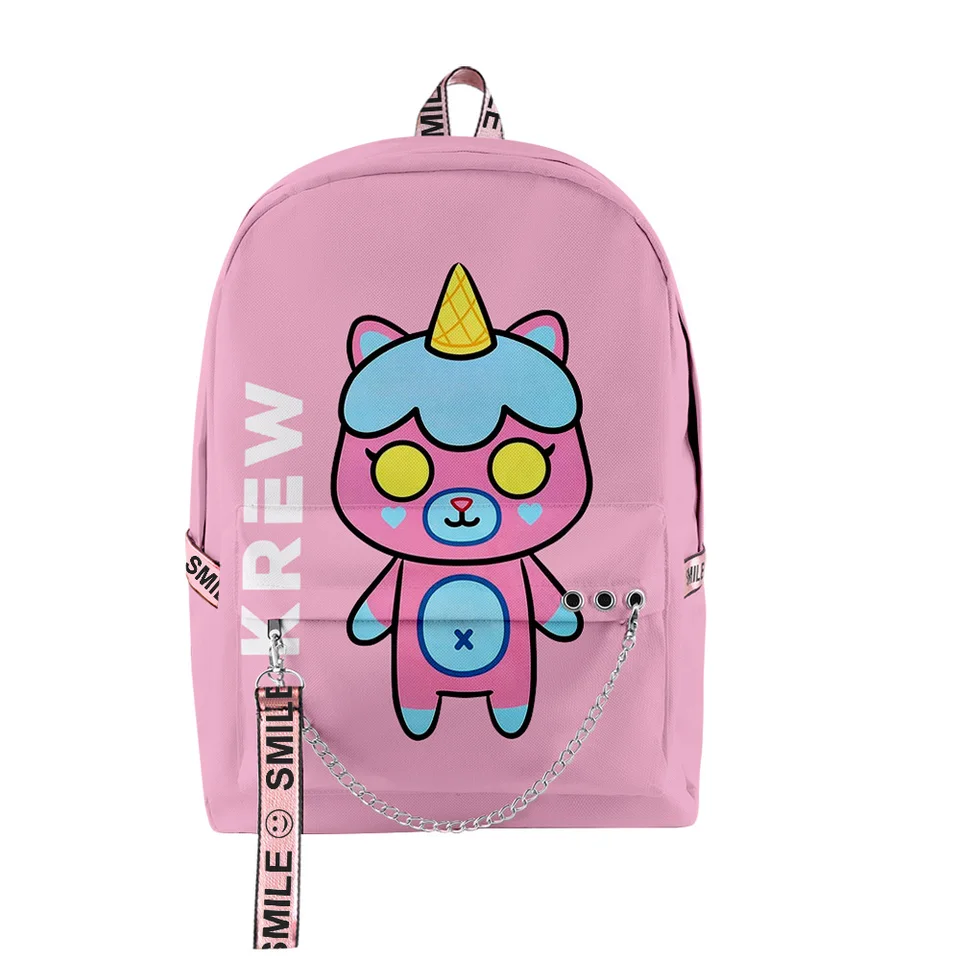 Hip hop mladistvé školské tašky unisex itfunneh krew okresné tašky 3D tlač Oxford vodotesné notebook batohy
