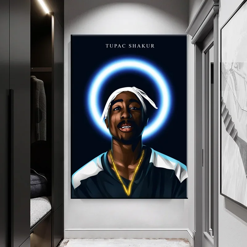 Hip hop rap spevák figurín tupac shakur 2pac plagát stena