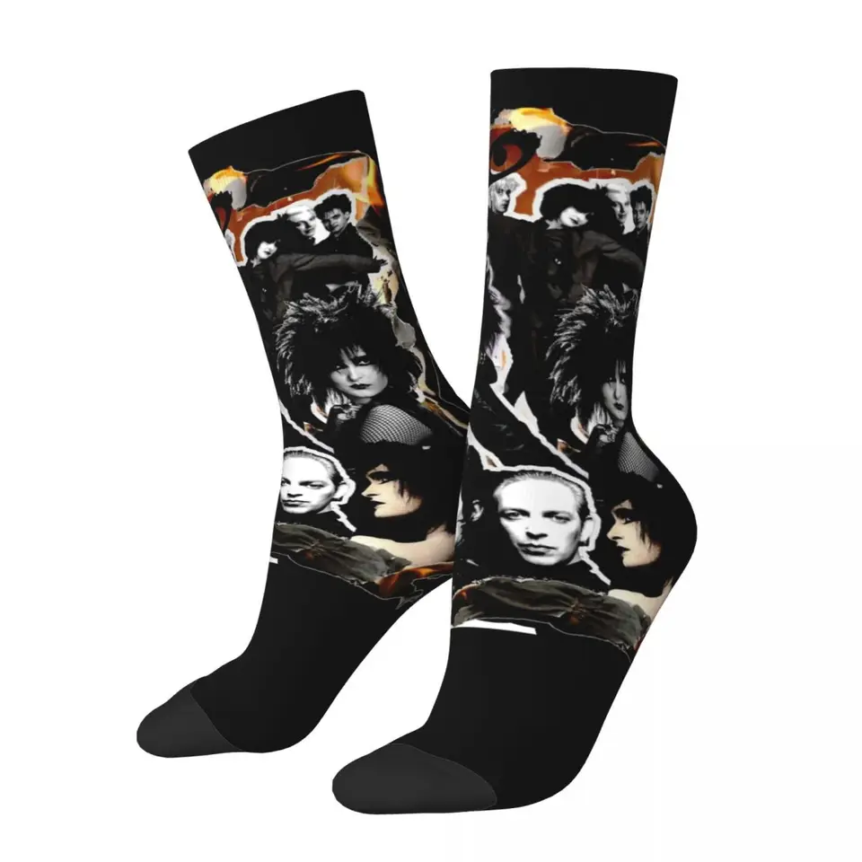 Hip-hop Siouxsie a Banshees Goth Punk Futbal Socks Polyester Crew Socks pre Unisex Non-Slip