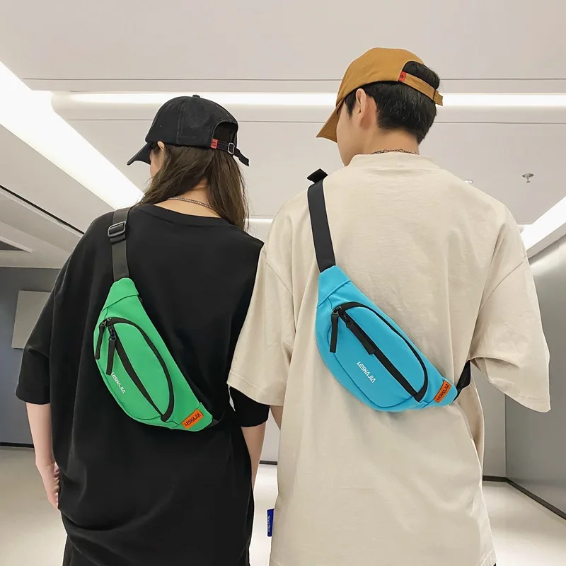 Hip hop šport crossbody tašky Men Dámske ulica Príležitostný motocykel Jedno rameno Fanny Pack Korean Fashion Multifunkcia hrudníka