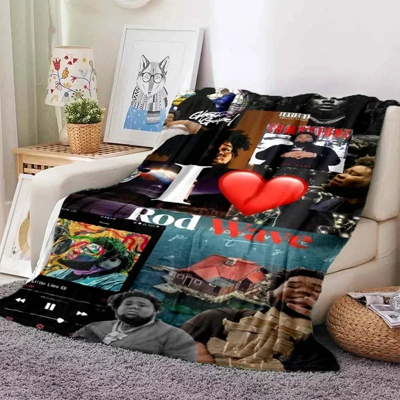 Hip hopový rapper prikrývku tyčová vlna flanel prikrývka mäkký teplý hodenie spálňa dekor zdriemnutie pohovky pohovka na posteľnú stoličku pre chlapcov dievčatá