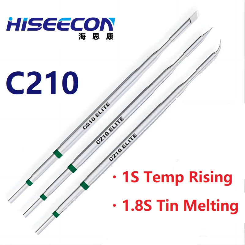 Hiseecon Silver C210 Spájkovanie železných špičiek Efektívne tepelné vedenie Kompatibilné originálne JBC Sugon Aifen T210 T26 A9