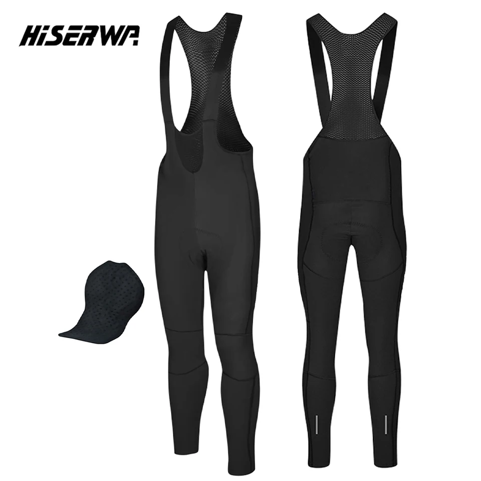 Hiserwa Muži cyklistické bryndle nohavice letné cool priedušné cyklistické trosky 6 hodinové podložky Mtb cestné bicykle dlhé nohavice Pantalon ciclismo hombre