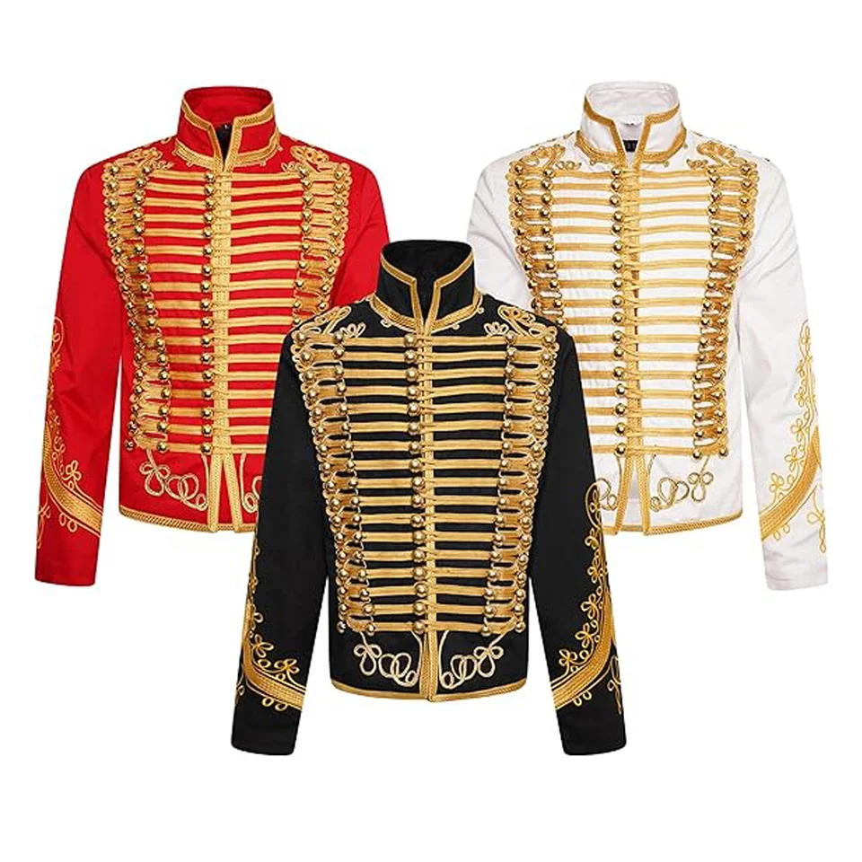 Historický Hussar Uniformný pluk Dolman Vojenský Hussard bunda napoleonic Uniforma Marching Band Costyes Men bubeník bunda