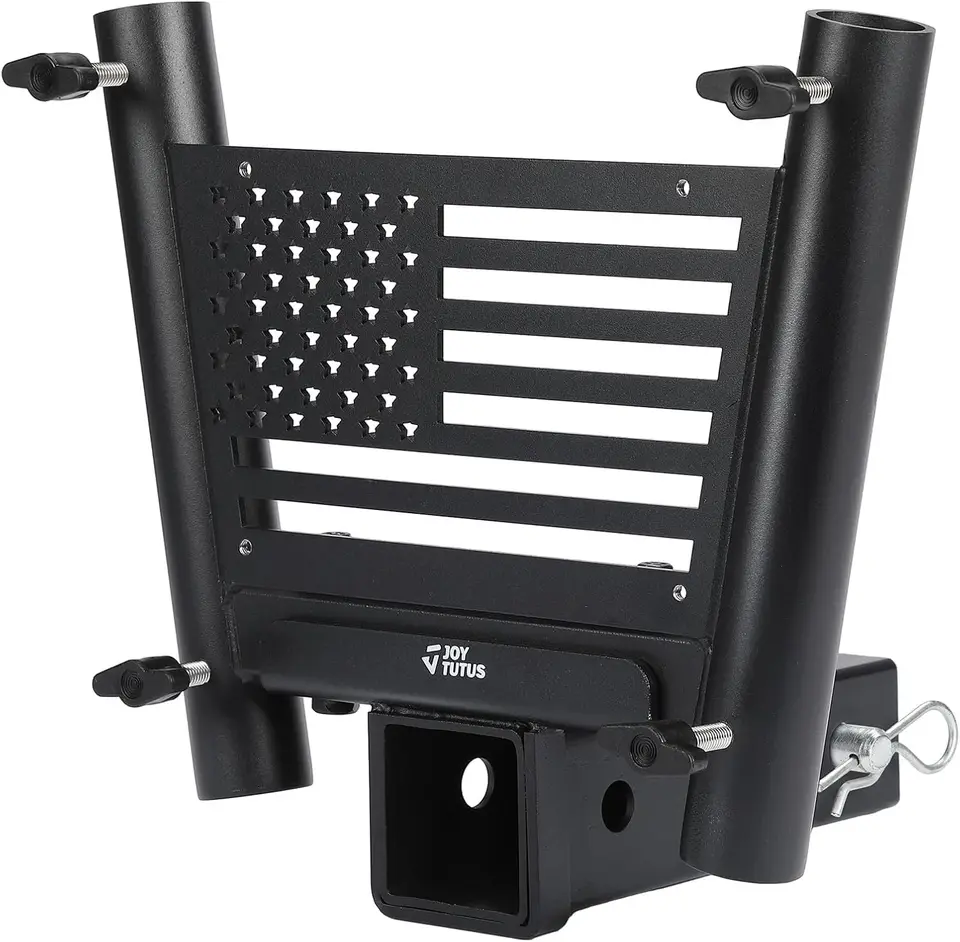 Hitch Mount Flag Pole Držiteľ pre štandardné 2 -palcové prijímače, zapadá do nákladných vozidiel SUV RV Pickup Camper