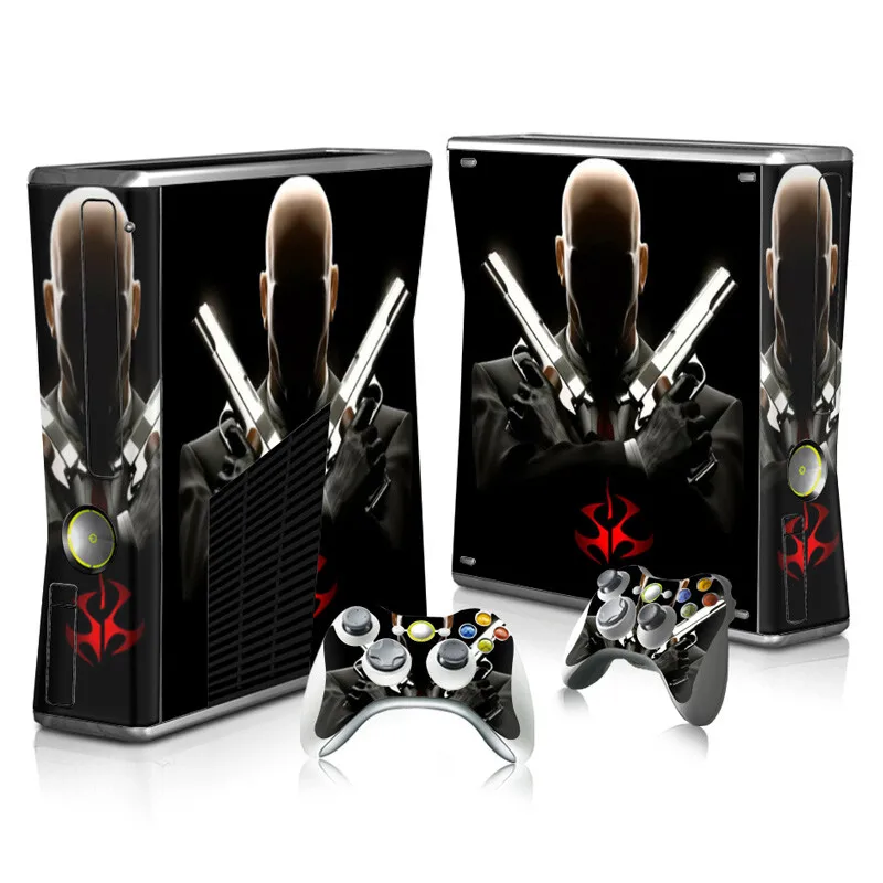 Hitman Skin Sticker Cover Cover pre Xbox 360 Slim Console Protector Vinyl Skin Sticker Controllers