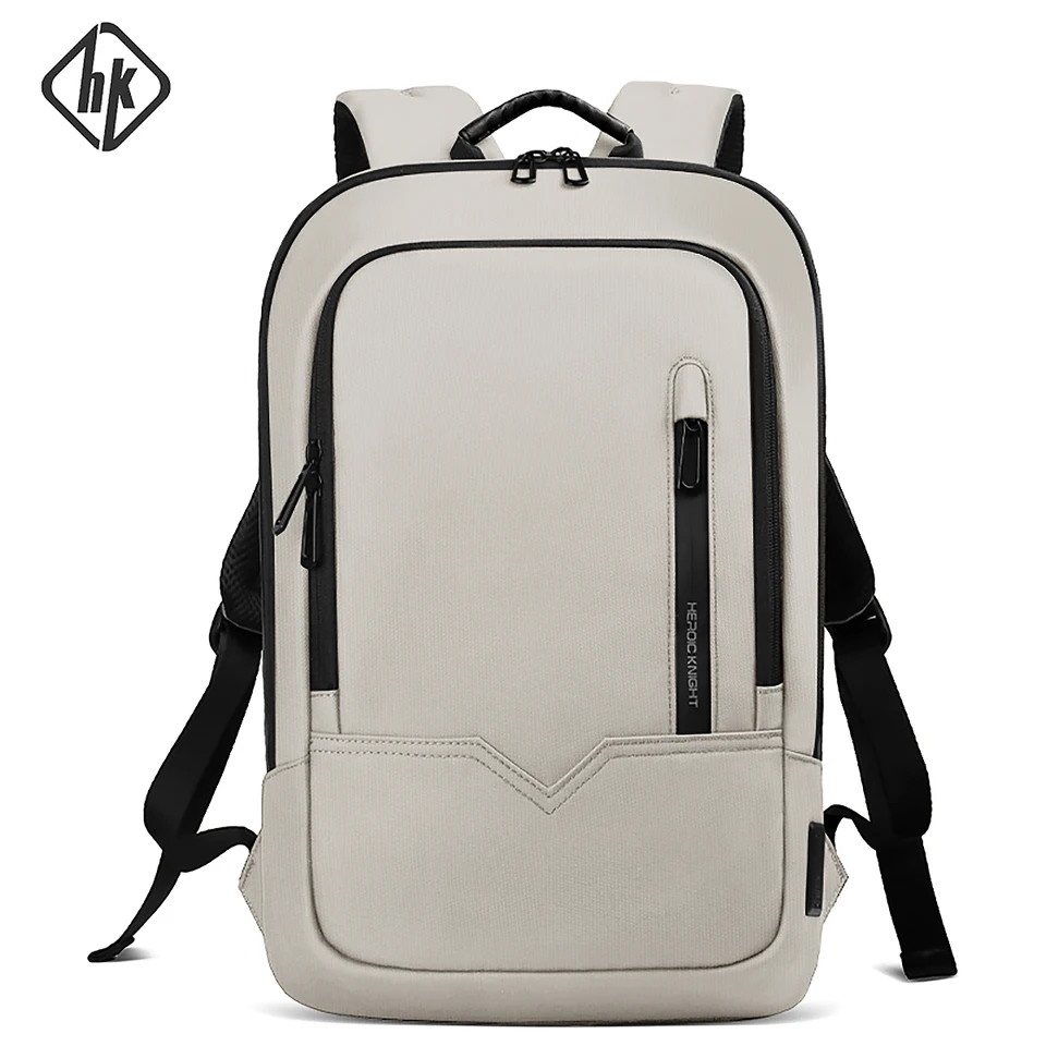 HK vodotesný batoh pre notebook s USB Port Slim Minimalistic Travel Bag Veľký kapacita Školský batoh pre mužov Ženy