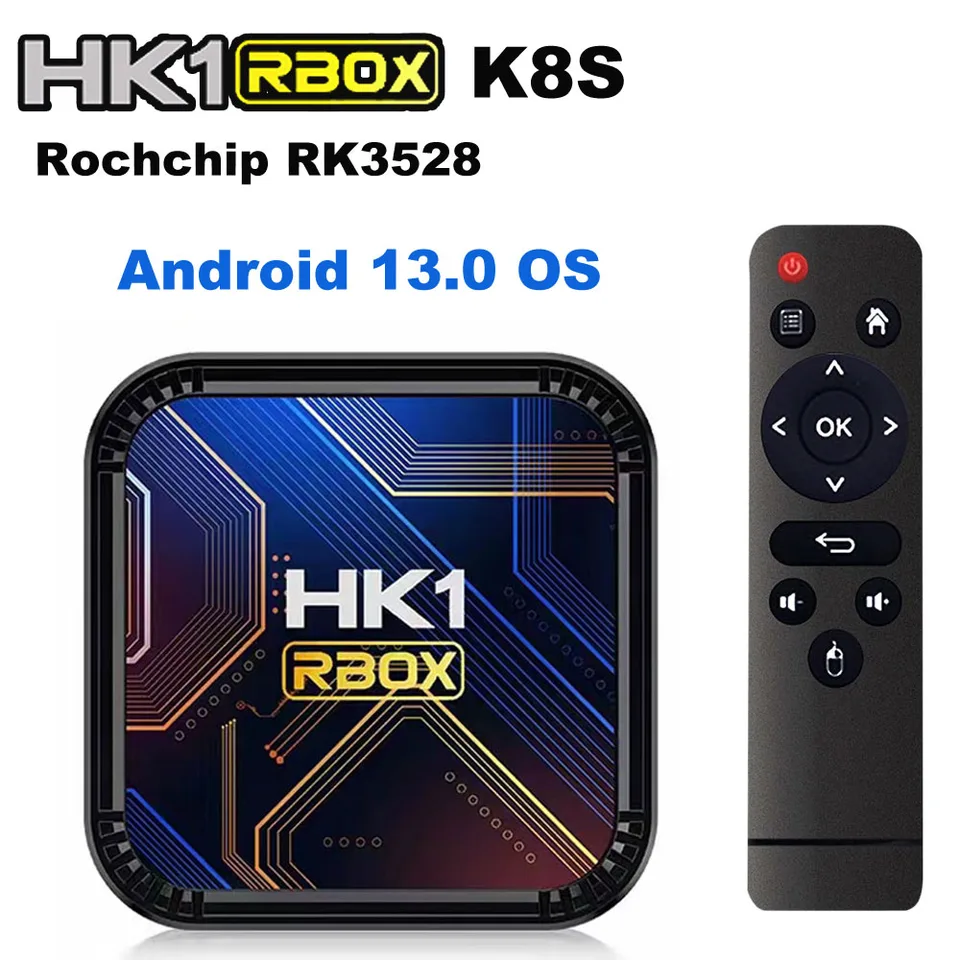 HK1 Rbox K8S Android 13 TV Box RK3528 2,4G 5G WiFi BT 4,0 8K 64 GB 32 GB 16 GB