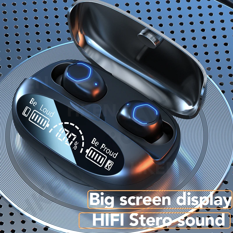 HKEN Bluetooth 5.2 slúchadlá Tws Suars, bezdrôtové slúchadlá s mikrofónom, vodotesné náhlavné súpravy pre xiaomi iPhone pre iPhone Xiaomi