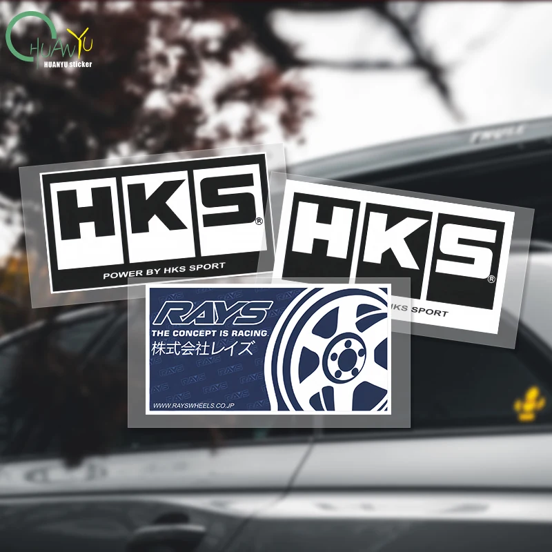 HKS upravené auto Pokročilé auto JDM reflexné nálepky na autá Dvere a nálepky na telo poškriabané a zakryte zadnú sklenenú nálepku