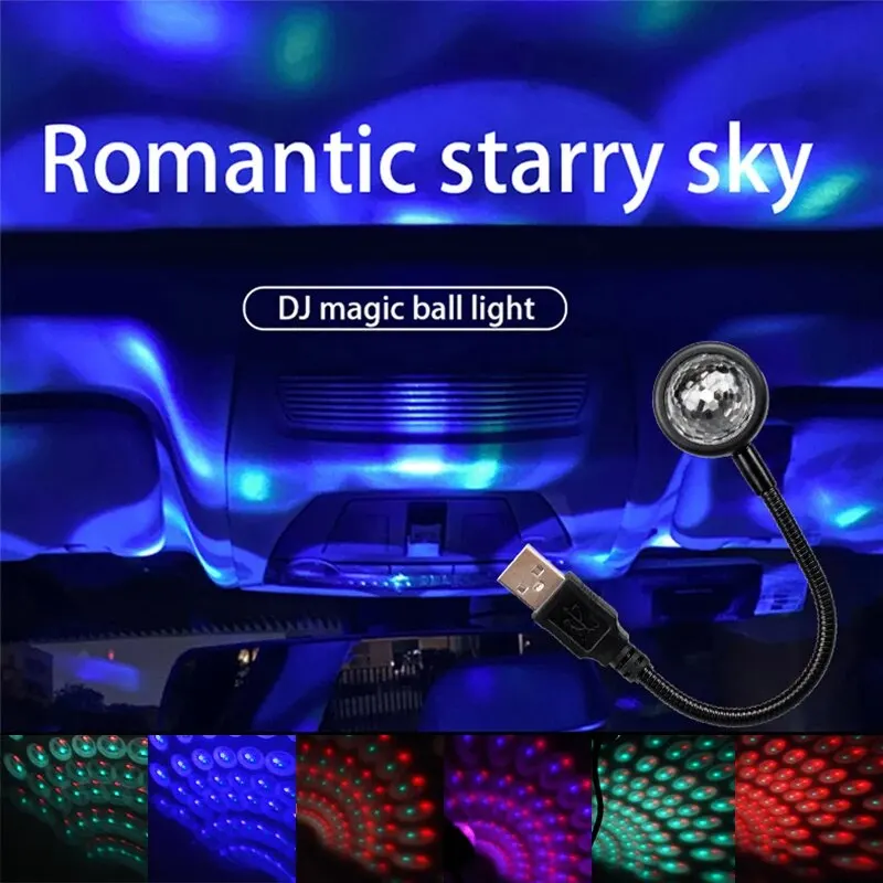 Hlasové ovládanie Romantické LED hviezdne Sky Night Light Light 5V USB Power Galaxy Star Projector Lamp pre auto strecha detské izby dekorácie svetlá