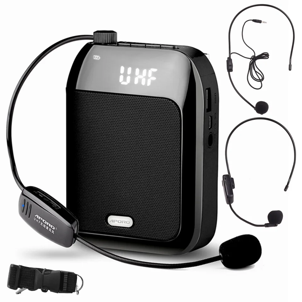 Hlasový zosilňovač Gosear 15W Multifunkčný prenosný box reproduktora Bluetooth s bezdrôtovým mikrofónom pre učiteľov reproduktorov
