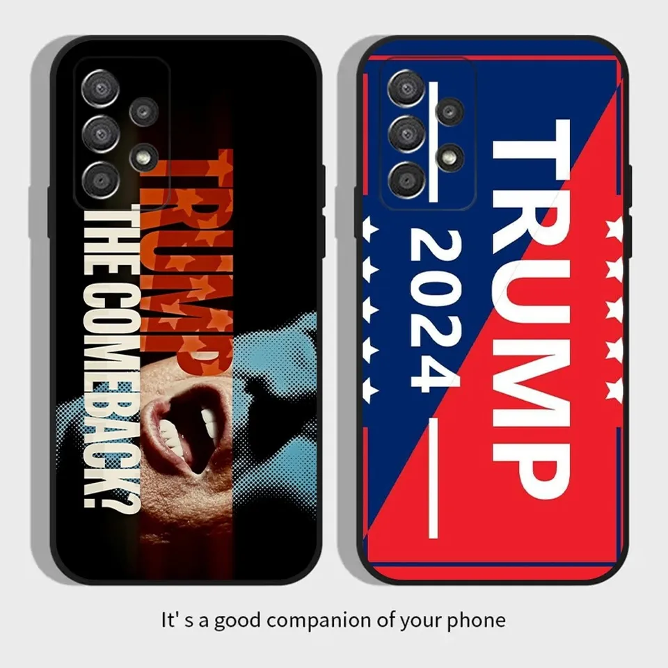 Hlasujte Trump 2024 PAOPLE PAILE pre Samsung Galaxy A13, A21S, A22, A31, A32, A52, A53, A71, A80, A91 Soft Soft Black Cover Cover