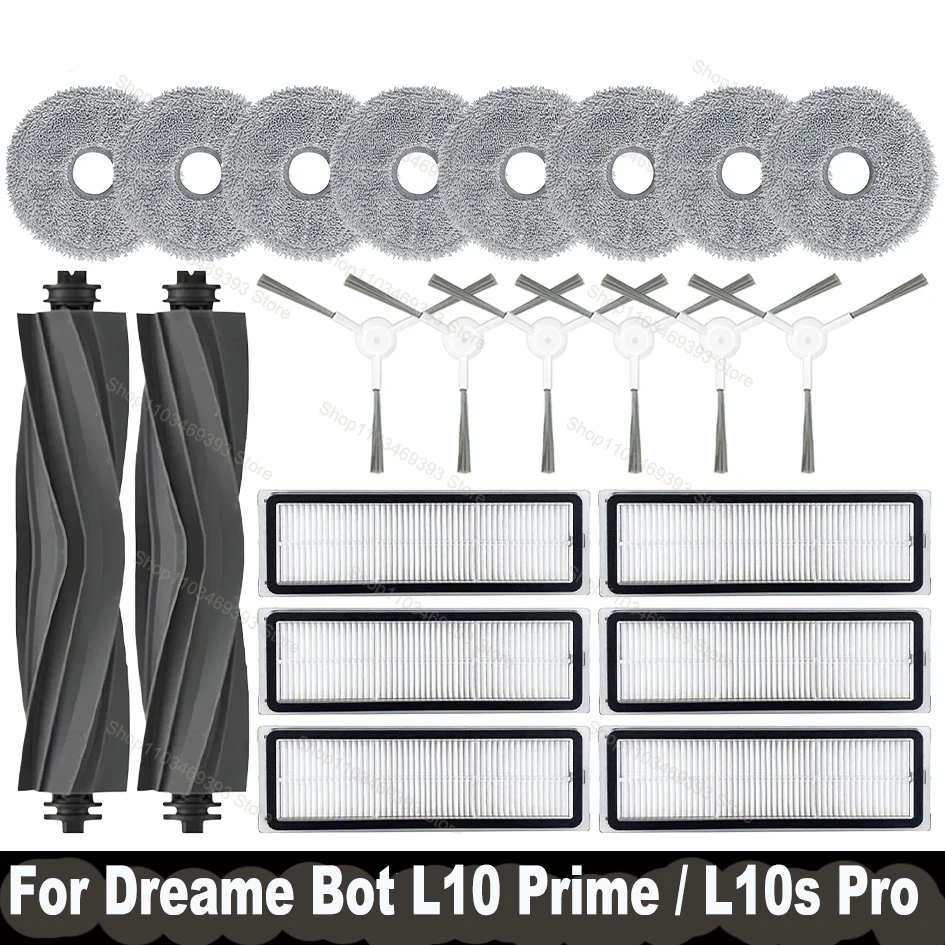 Hlavná bočná kefa Hepa Filter mop handrička na náhradné náhradné diely pre Dreame Bot L10 Prime / L10S Pro / L10 Pro Adsessory